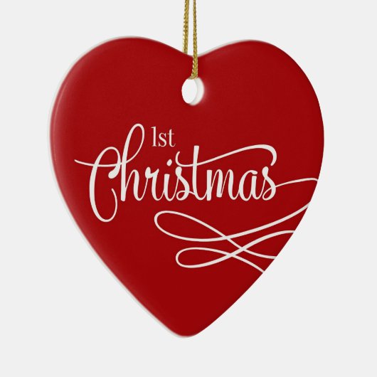 Eerste Kerstmis Keramisch Ornament (Rechts)