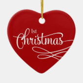 Eerste Kerstmis Keramisch Ornament (Voorkant)