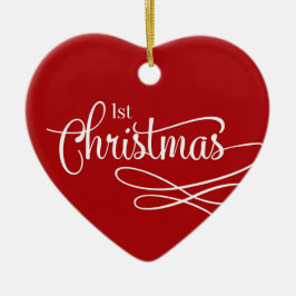 Eerste Kerstmis Keramisch Ornament