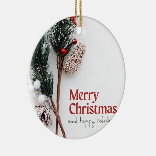 Eerste Kerstmis Keramisch Ornament (Rechts)