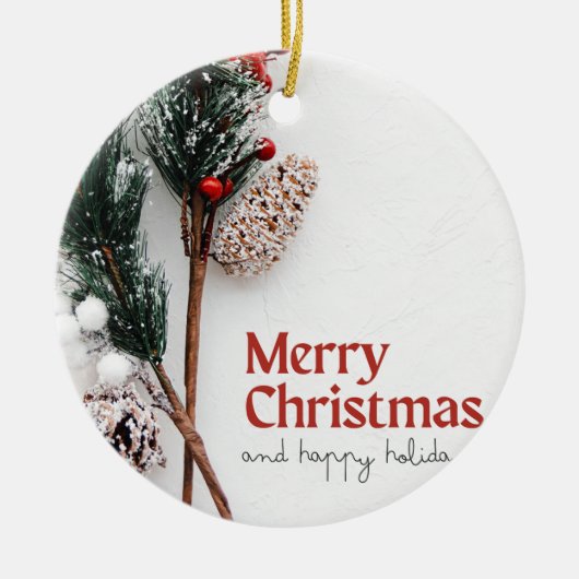 Eerste Kerstmis Keramisch Ornament (Voorkant)