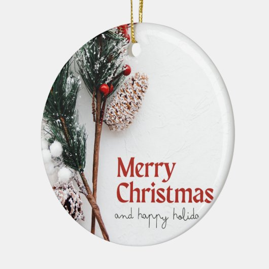 Eerste Kerstmis Keramisch Ornament (Links)