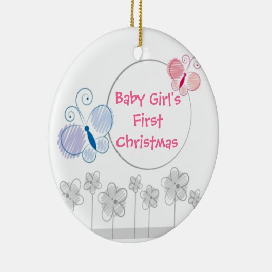 Eerste kerstmis keramisch ornament (Rechts)