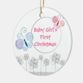 Eerste kerstmis keramisch ornament (Links)