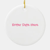 Eerste kerstmis keramisch ornament (Achterkant)