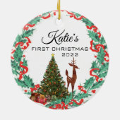 Eerste kerstmis keramisch ornament (Achterkant)
