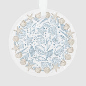 Eerste Kerstmis Kustkerstdecoratie Zeeschelpen Ornament (achterkant)