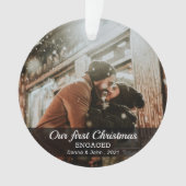 Eerste Kerstmis - Matig Minimale Foto Ornament (voorkant)