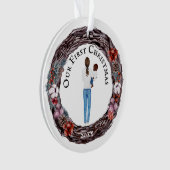 Eerste Kerstmis met alleenstaande moeder baby DIY Ornament (voorkant)