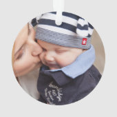 Eerste Kerstmis met alleenstaande moeder baby DIY Ornament (achterkant)