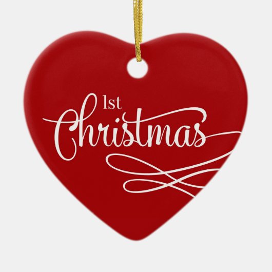 Eerste Kerstmis met Baby 2017 Keramisch Ornament (Voorkant)