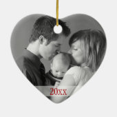 Eerste Kerstmis met Baby 2017 Keramisch Ornament (Achterkant)