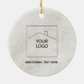 Eerste Kerstmis met de kajuit bij ons nieuwe thuis Keramisch Ornament (Achterkant)