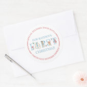 Eerste Kerstmis met de speciale bezorgingsbrief No Ronde Sticker (Envelop)