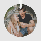 Eerste Kerstmis met een paar acrylversieringen Ornament (achterkant)