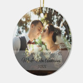 Eerste Kerstmis met een persoonlijk tintje Keramisch Ornament (Links)