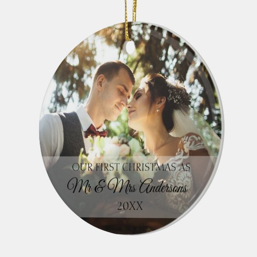 Eerste Kerstmis met een persoonlijk tintje Keramisch Ornament (Links)