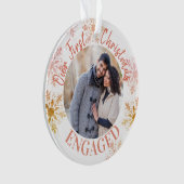 Eerste Kerstmis met Gold Blush Snowflakes Ornament (voorkant)