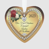 Eerste Kerstmis met Gold Diamonds Ornament (voorkant)