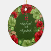 Eerste Kerstmis met Holiday Wreate Keramisch Ornament (Links)