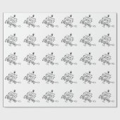 Eerste Kerstmis met kerstboompet Cadeaupapier (Vlak)