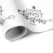 Eerste Kerstmis met kerstboompet Cadeaupapier (Rol Hoek)