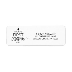 Eerste Kerstmis met kerstboompet Etiket