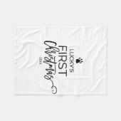 Eerste Kerstmis met kerstboompet Fleece Deken (Voorkant (Horizontaal))