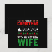 Eerste Kerstmis met mijn hete nieuwe vrouw familie Briefkaart (Voorkant / Achterkant)