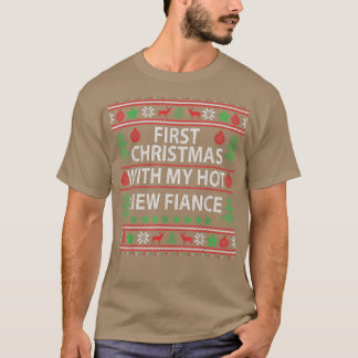 Eerste Kerstmis met mijn Hot New Fiance Xmas-paar T-shirt