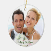 Eerste Kerstmis met Passen getrouwd Keramisch Ornament (Links)