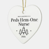 Eerste Kerstmis met Peds Hem Onc verpleegster Keramisch Ornament (Links)