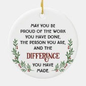 Eerste Kerstmis met pensioen Keramisch Ornament (Achterkant)