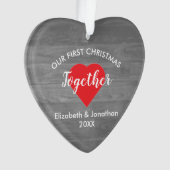 Eerste Kerstmis met Rustic Wood Ornament (voorkant)