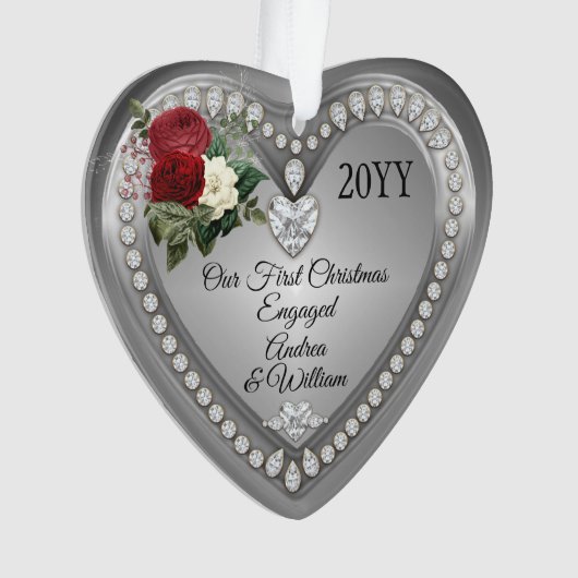 Eerste Kerstmis met Silver Diamonds Keepomwille Ornament (voorkant)