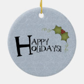 Eerste Kerstmis met Sneeuwpaar Keramisch Ornament (Achterkant)