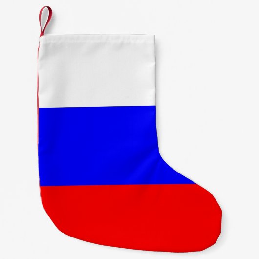 Eerste kerstmis met vlag van Rusland Kleine Kerstsok (Voorkant)