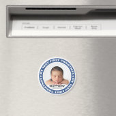 Eerste Kerstmis Moderne Aangepaste Baby Fototoetse Magneet (Insitu (Vaatwasser))