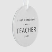 Eerste Kerstmis Moderne Aangepaste feestdag Ornament (voorkant)