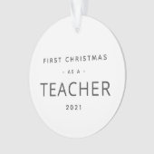 Eerste Kerstmis Moderne Aangepaste feestdag Ornament (voorkant)