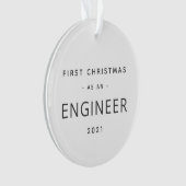 Eerste Kerstmis Moderne Aangepaste feestdag Ornament (voorkant)