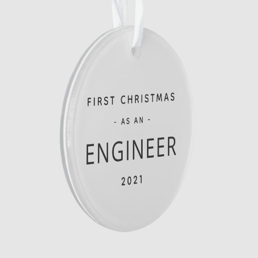 Eerste Kerstmis Moderne Aangepaste feestdag Ornament (voorkant)