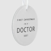 Eerste Kerstmis Moderne Aangepaste feestdag Ornament (voorkant)