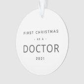 Eerste Kerstmis Moderne Aangepaste feestdag Ornament (voorkant)