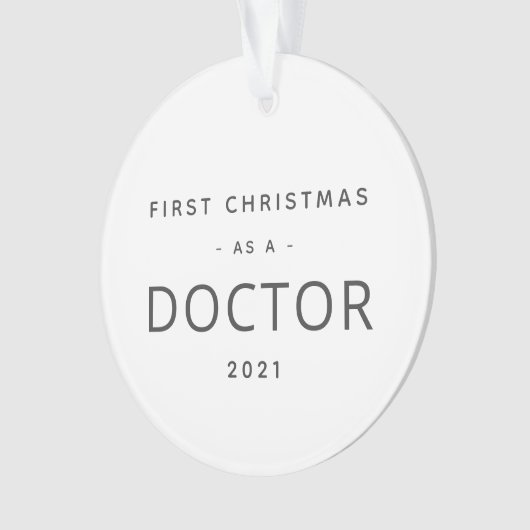 Eerste Kerstmis Moderne Aangepaste feestdag Ornament (voorkant)