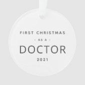 Eerste Kerstmis Moderne Aangepaste feestdag Ornament (voorkant)