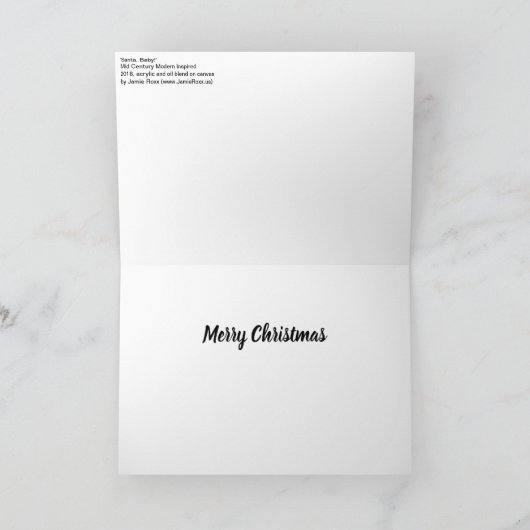 Eerste Kerstmis, moderne Abstracte kerstkerstkerst Feestdagen Kaart (Binnen)