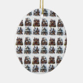 Eerste Kerstmis Mooie Kerst Huis Design Keramisch Ornament (Rechts)