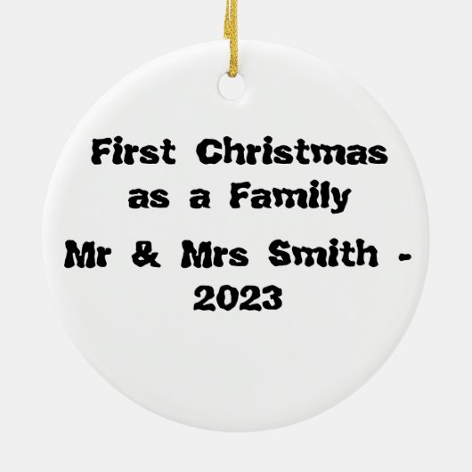 Eerste Kerstmis Mooie Kerst Huis Design Keramisch Ornament (Achterkant)