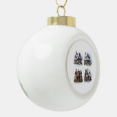 Eerste Kerstmis Mooie Kerst Huis Design Keramische Bal Ornament (Links)
